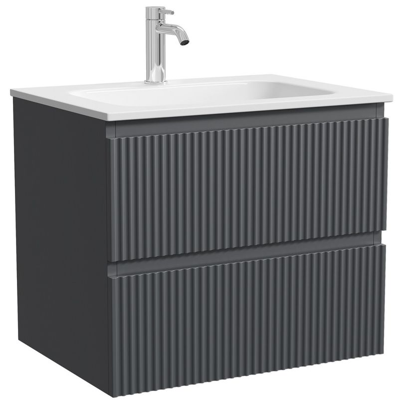 Тумба подвесная Sancos Сноб Р (Snob R) SNR60MDH 59х44.5х50 (темный антрацит матовый)