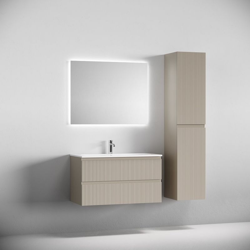 Тумба подвесная Sancos Snob T / Сноб Т SNT90CE 89х44.5х50 (бежевый матовый)