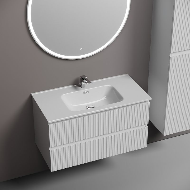 Тумба подвесная Sancos Snob T / Сноб Т SNT90W 89х44.5х50 (белый матовый)