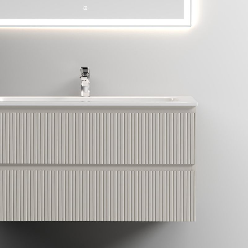Тумба подвесная Sancos Snob T  / Сноб Т SNT100LCE 99.5х44.5х50 (бежевый матовый), левая
