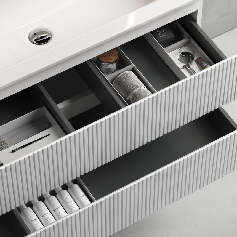 Тумба подвесная Sancos Snob T / Сноб Т  SNT100W 99.5х44.5х50 (белый матовый)