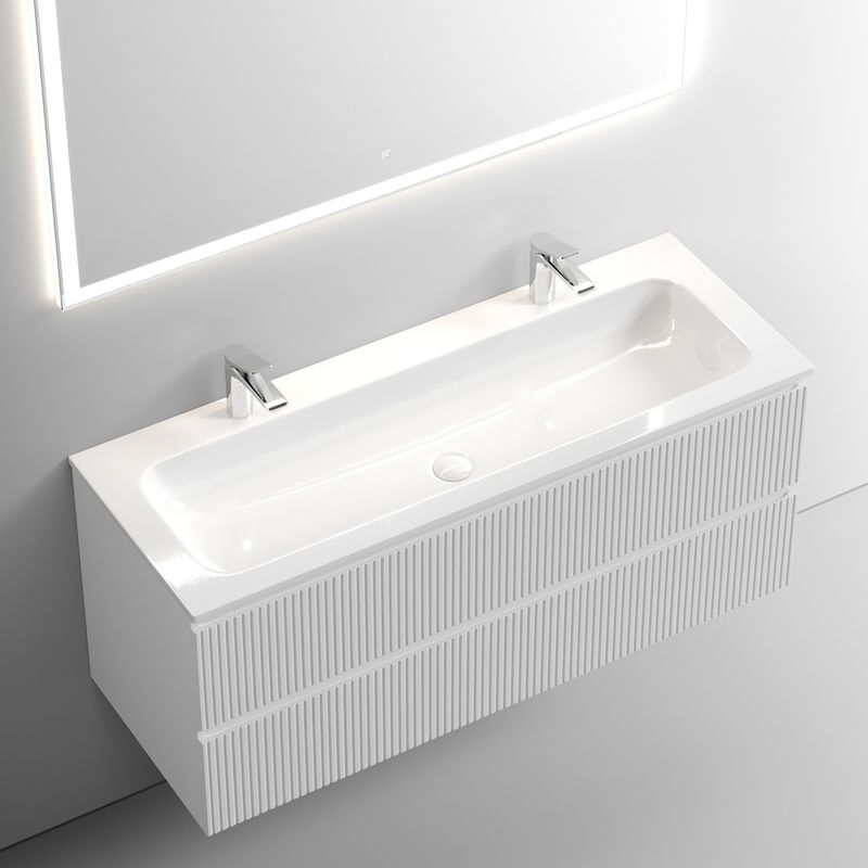 Тумба подвесная Sancos Snob T / Сноб Т  SNT120W 119.5х44.5х50 (белый матовый)