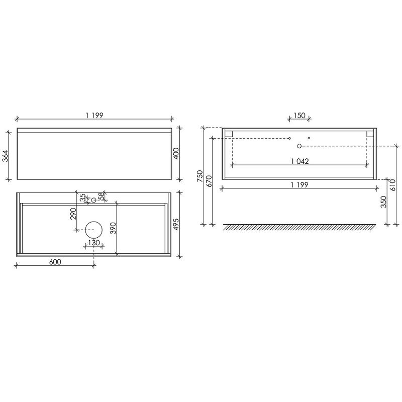 Тумба подвесная Sancos Stone ST120SV 120х40х49.5 (Statuario White) со столешницей из керамогранита