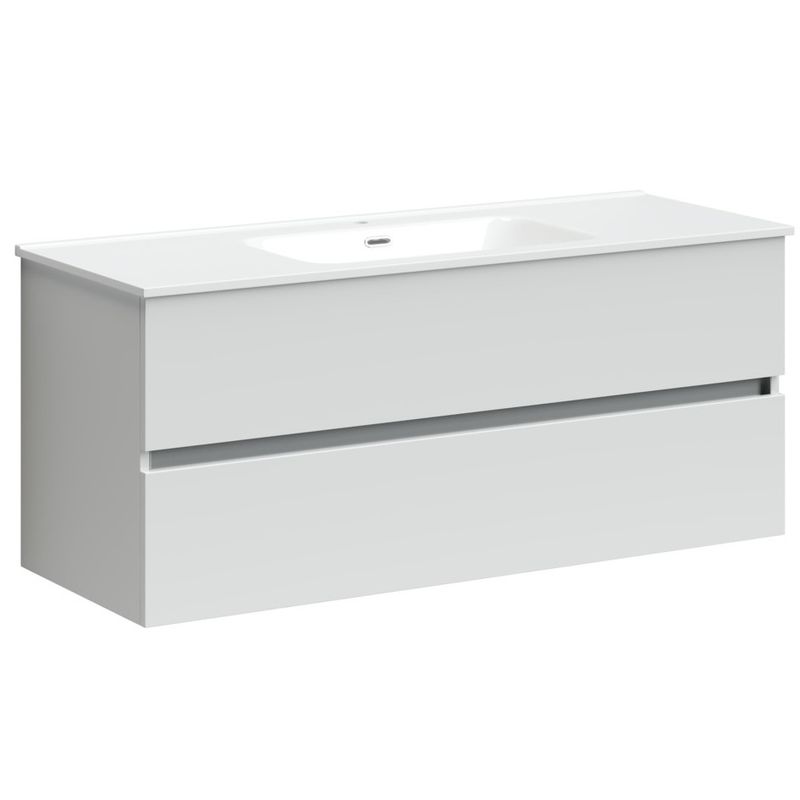 Тумба подвесная Sancos Urban UR120-1W 119х45х55 (белый), глянец