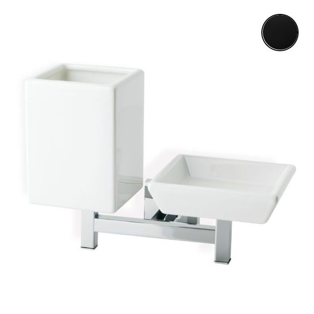 Мыльница + стакан Stil Haus Urania Черный матовый U 14 23-BI