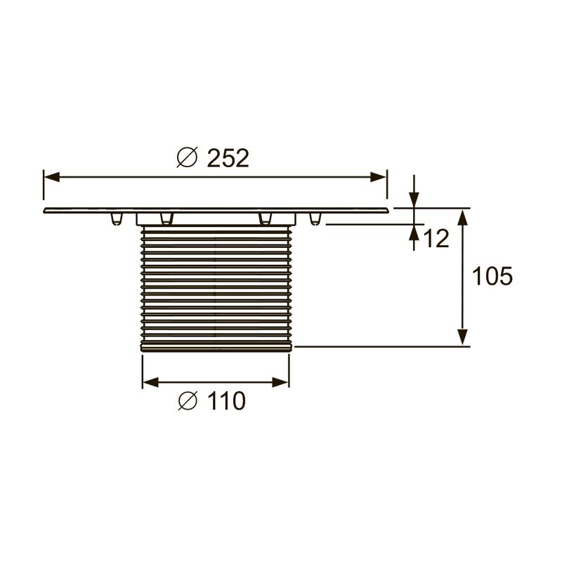 Удлинитель трапа с универсальным фланцем Seal System Tece TECEdrainpoint S 3660005