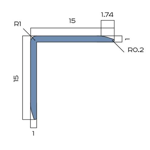 Угол 15x15 мм алюминий Neexy PV61-07 (бронза блестящая), 2.7 м.