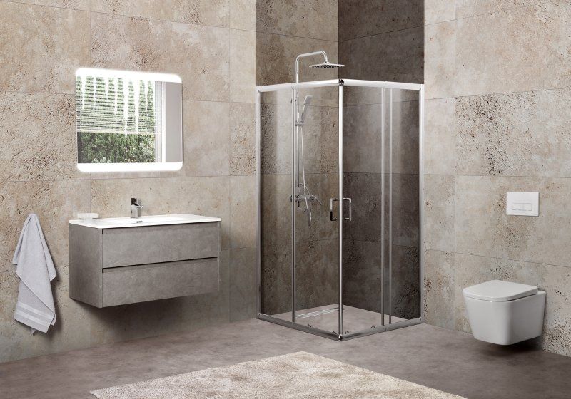 Душевой уголок BelBagno Unique UNIQUE-A-2-75/90-C-Cr 75x75