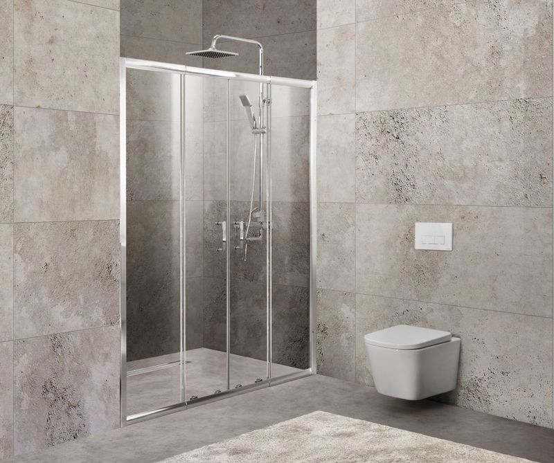 Душевая дверь в нишу BelBagno Unique UNIQUE-BF-2-170/200-C-Cr 200x190
