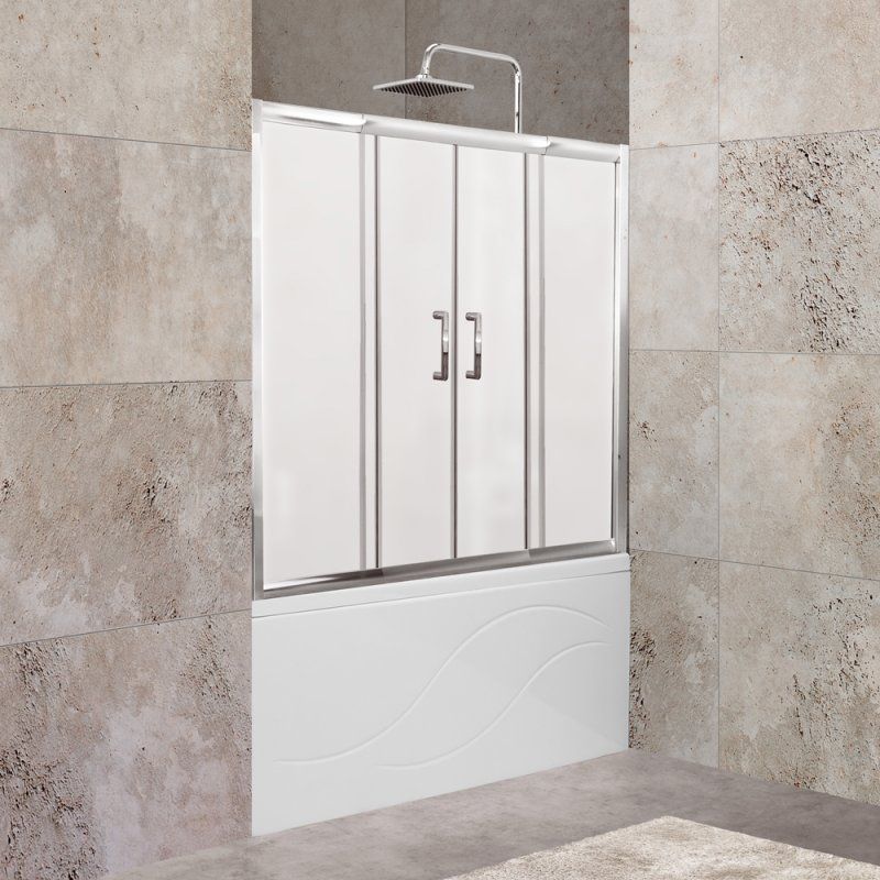 Шторка на ванну BelBagno Unique UNIQUE-VF-2-150/180-140-M-Cr 180x140