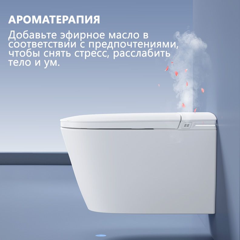 Унитаз-биде подвесной Abber Bequem AC1121S 59.5x39x37.5 (белый), электронный