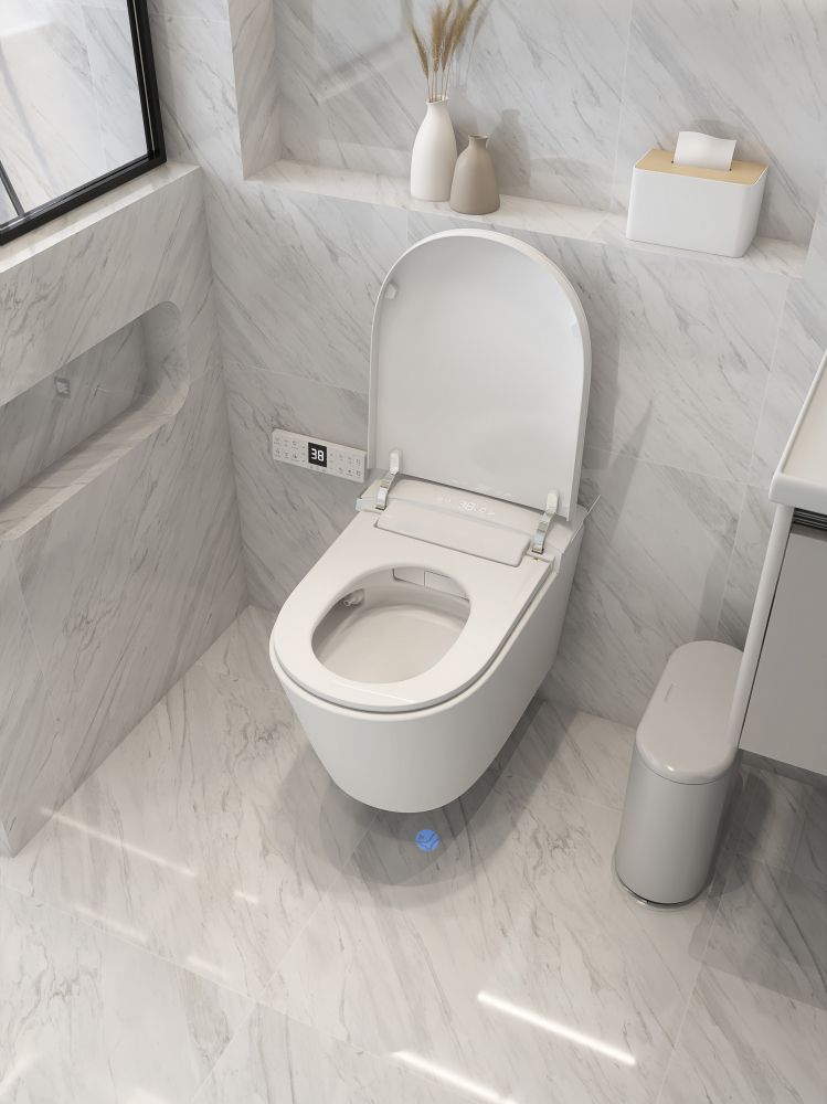 Унитаз-биде подвесной Abber Bequem AC1121S 59.5x39x37.5 (белый), электронный