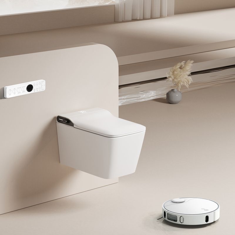 Унитаз-биде подвесной Abber Rechteck AC1215S 60x36x38 (белый), электронный, с импульсным смывом