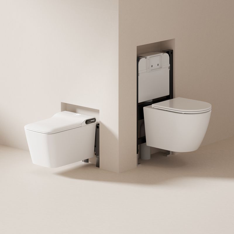 Унитаз-биде подвесной Abber Rechteck AC1215S 60x36x38 (белый), электронный, с импульсным смывом