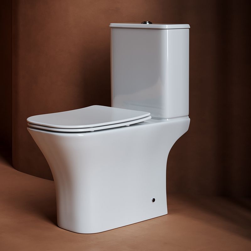 Унитаз напольный Ceramica Nova Alfa CN9002 65х34 с креплением и сиденьем (белый)