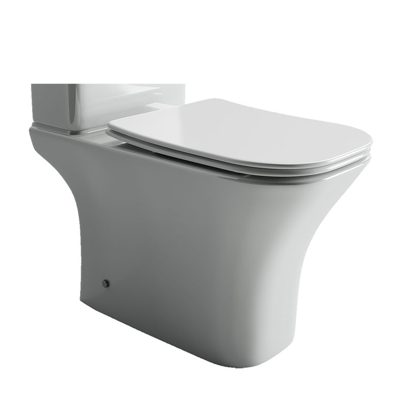 Унитаз напольный Ceramica Nova Alfa CN9002-B 65х34 без бачка, с креплением и сиденьем (белый)