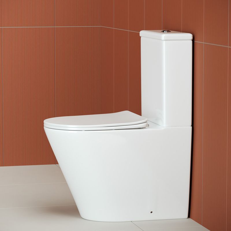 Унитаз напольный Ceramica Nova HighLight Rimless CN1802 85x36 с сиденьем и с бачком (белый)