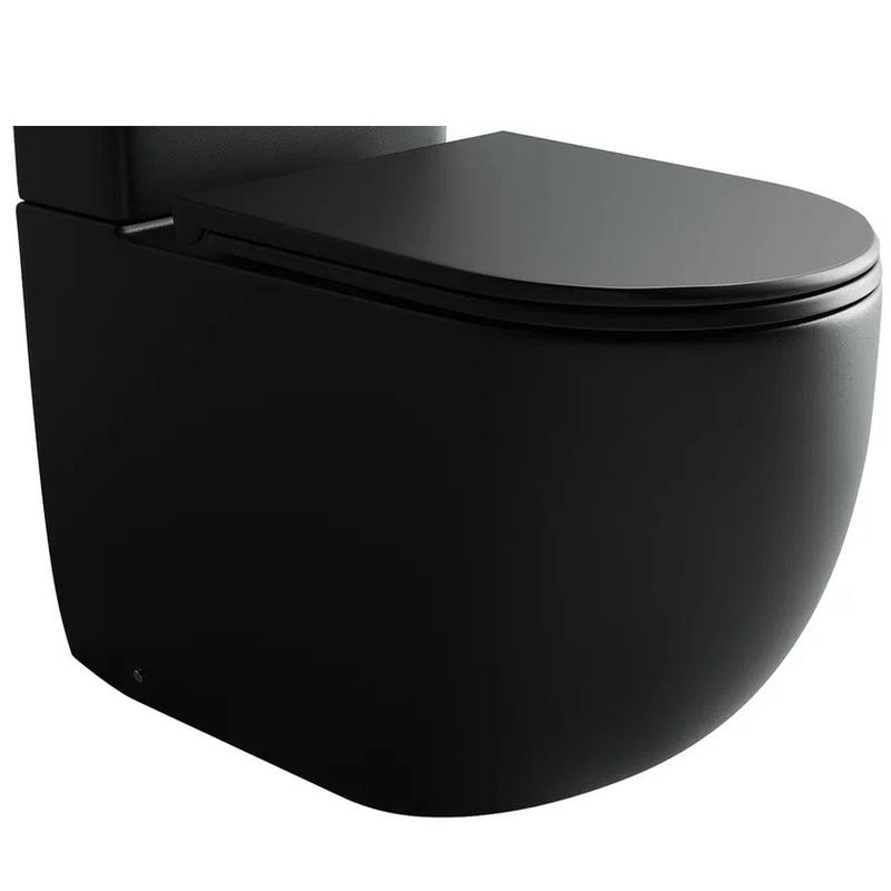 Унитаз напольный Ceramica Nova Metropol CN4001-BMB 40.5х34 с креплением и сиденьем, без бачка (черный матовый)
