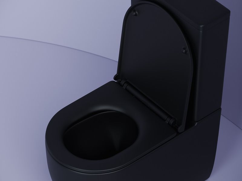 Унитаз напольный Ceramica Nova Metropol CN4001MB 62х34 с креплением и сиденьем (черный матовый)