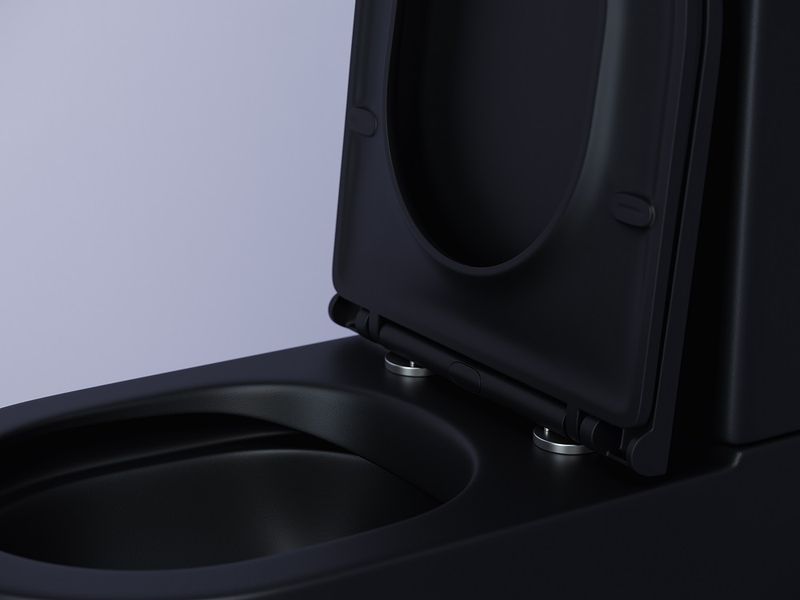 Унитаз напольный Ceramica Nova Metropol CN4001MB 62х34 с креплением и сиденьем (черный матовый)