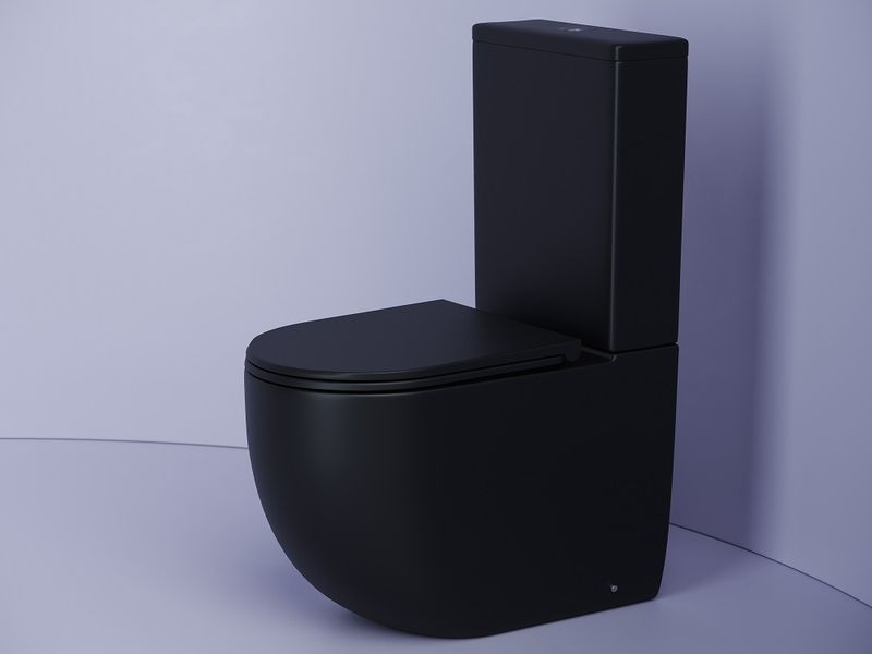 Унитаз напольный Ceramica Nova Metropol CN4001MB 62х34 с креплением и сиденьем (черный матовый)