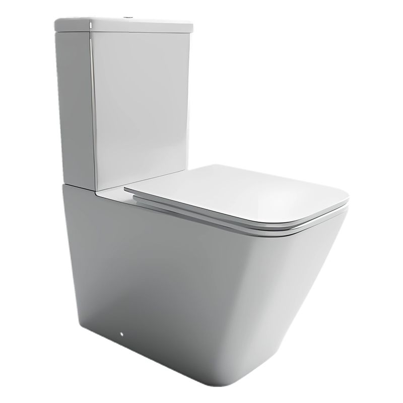 Унитаз напольный Ceramica Nova Cubic Rimless CN1803-B 64х36 с сиденьем-крышкой и креплением, без бачка (белый)