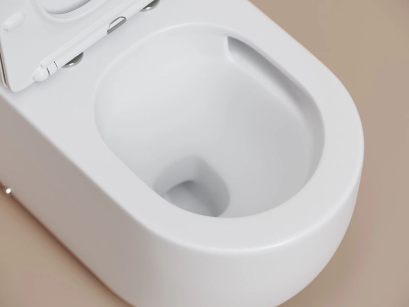Унитаз напольный пристенный Ceramicanova Метропол (Metropol) CN4001TMW 62.5х38.5х83.5 (белый матовый), смыв торнадо