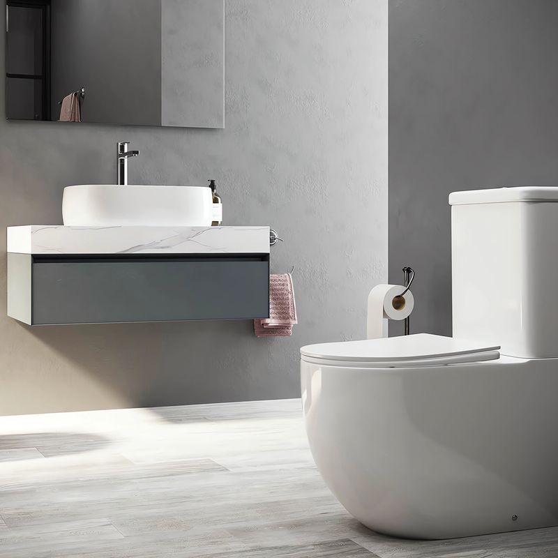 Унитаз напольный Ceramica Nova Mia Rimless CN1801-B 62х36 с сиденьем-крышкой с микролифтом, без бачка (белый)