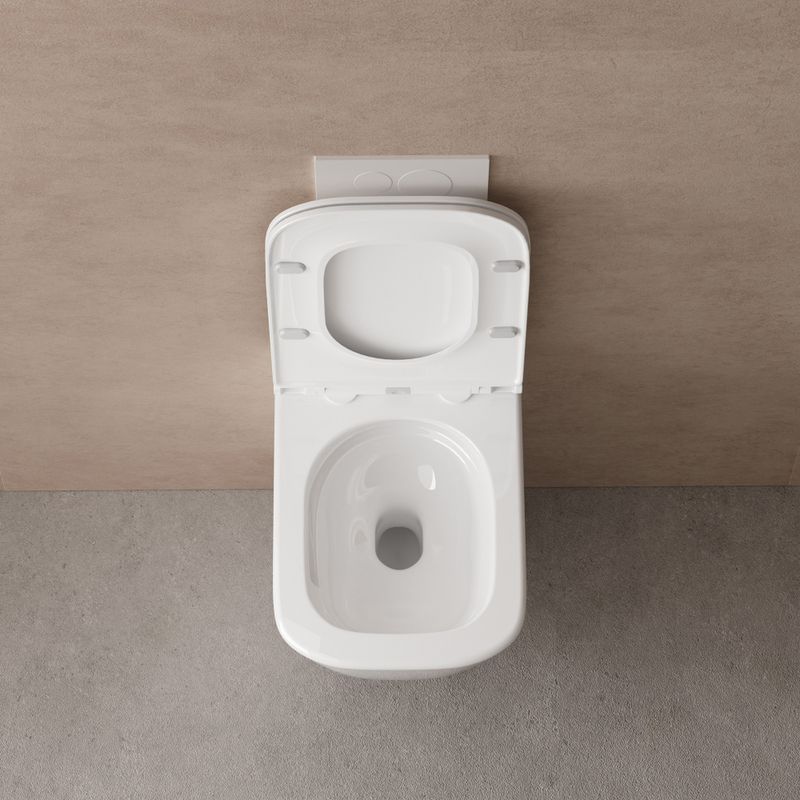 Унитаз подвесной Abber Rechteck AC1220TC 48.5x34.5x40 (белый), смыв торнадо