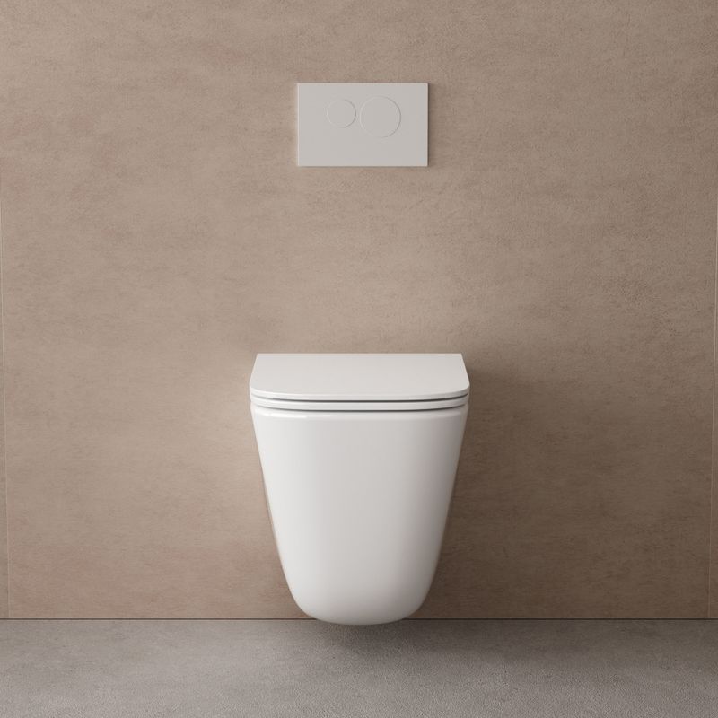 Унитаз подвесной Abber Rechteck AC1220TC 48.5x34.5x40 (белый), смыв торнадо