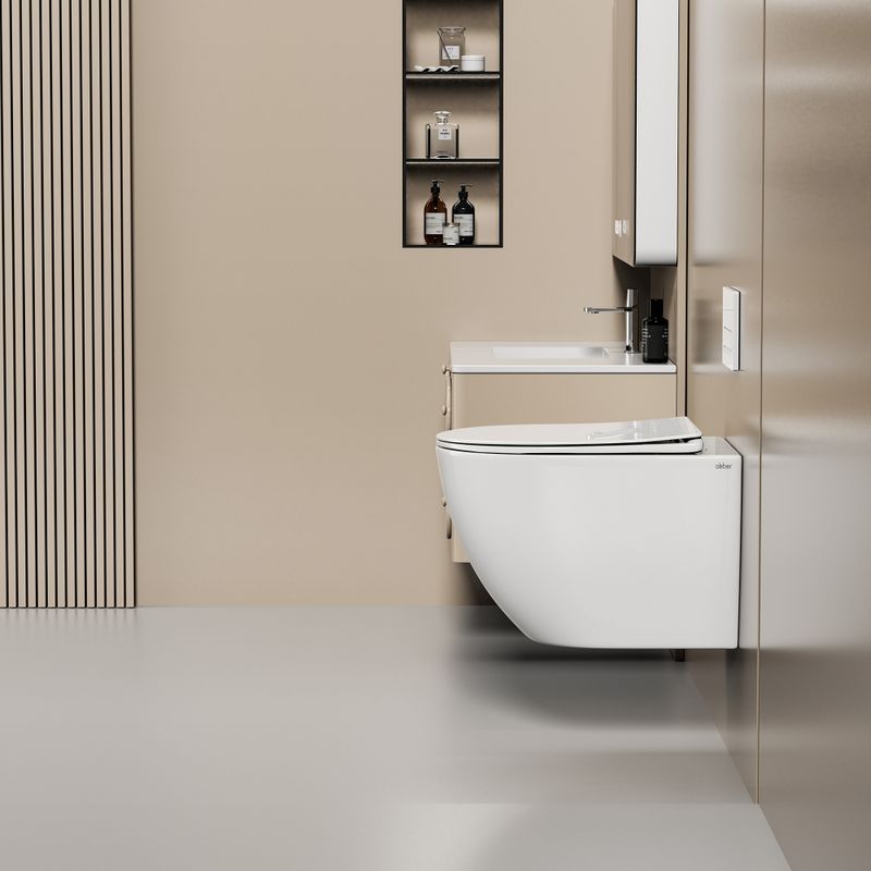 Унитаз подвесной Abber Ultra AC1301 51.5x36x36 (белый)