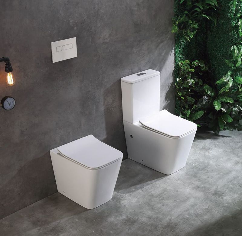 Унитаз напольный безободковый CeramaLux N 2170AXMW 64x38 (белый матовый) с микролифтом