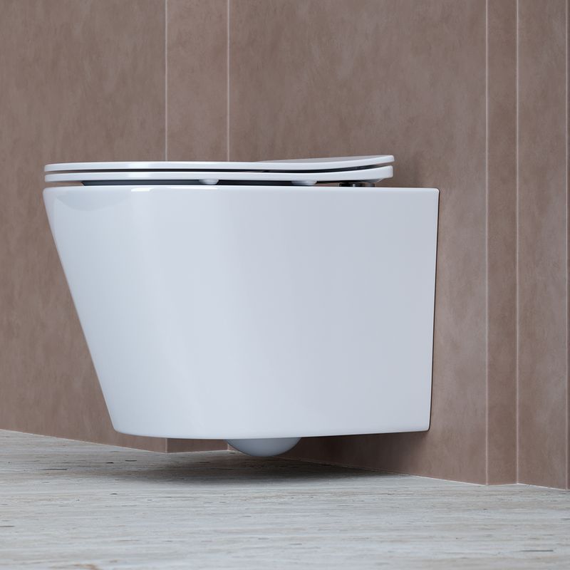 Унитаз подвесной Ceramica Nova Balearica CN6000 49х36.5 с сиденьем и креплением (белый) 