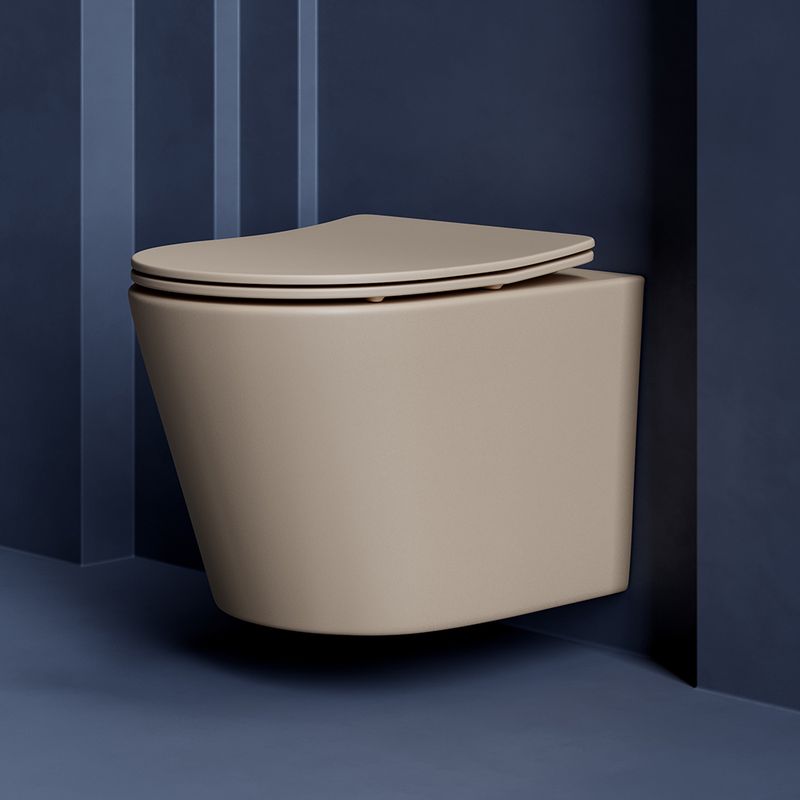 Унитаз подвесной Ceramica Nova Balearica CN6000MC 49х36.5 с сиденьем и креплением (капучино матовый)