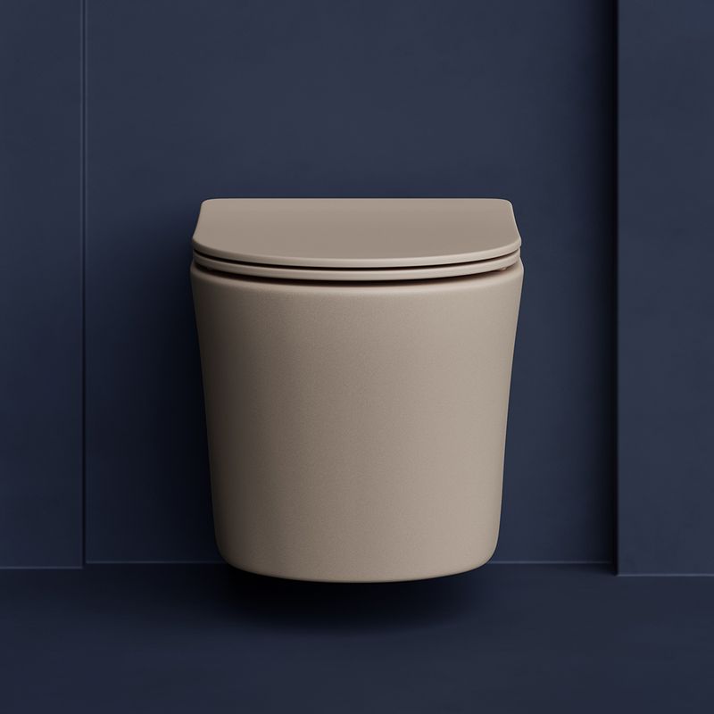 Унитаз подвесной Ceramica Nova Balearica CN6000MC 49х36.5 с сиденьем и креплением (капучино матовый)