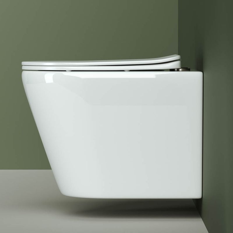 Унитаз подвесной Ceramica Nova HighLight Rimless CN1804 52x35  с сиденьем (белый)