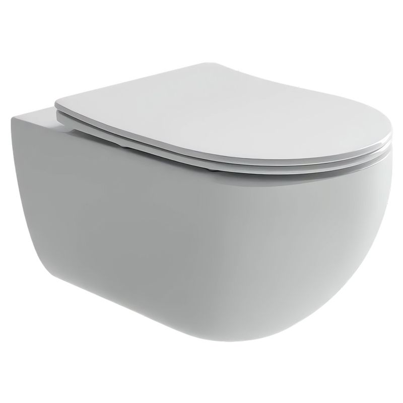 Унитаз подвесной Ceramica Nova Long CN3015 55.5х36.5 с креплением и сиденьем (белый)