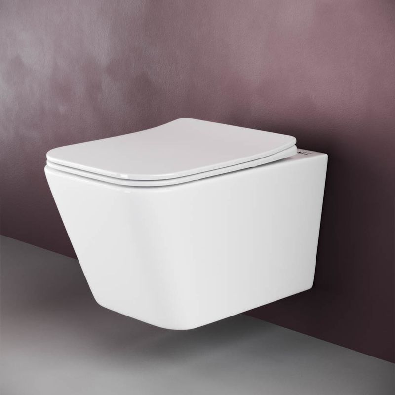 Унитаз подвесной Ceramica Nova Metric CN3007 51х34.5 с сиденьем и креплением (белый)