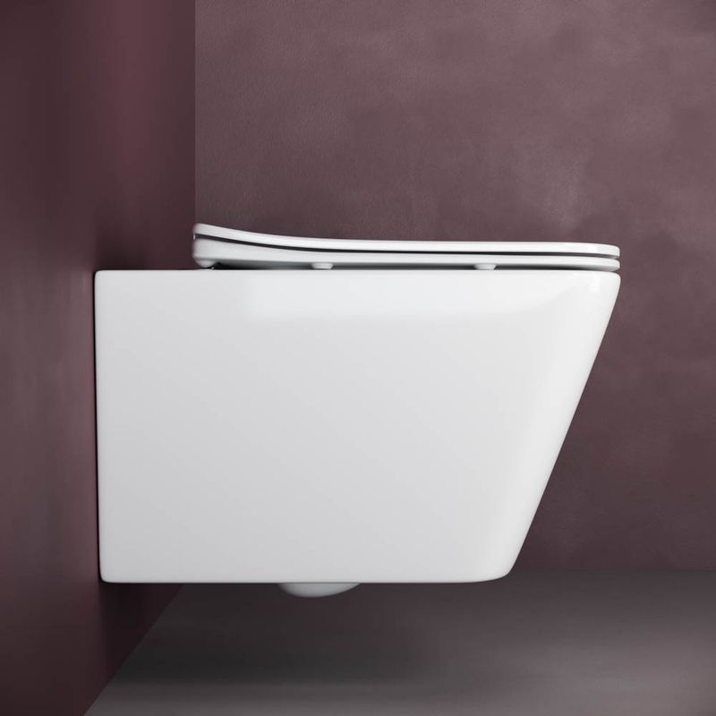 Унитаз подвесной Ceramica Nova Metric CN3007 51х34.5 с сиденьем и креплением (белый)