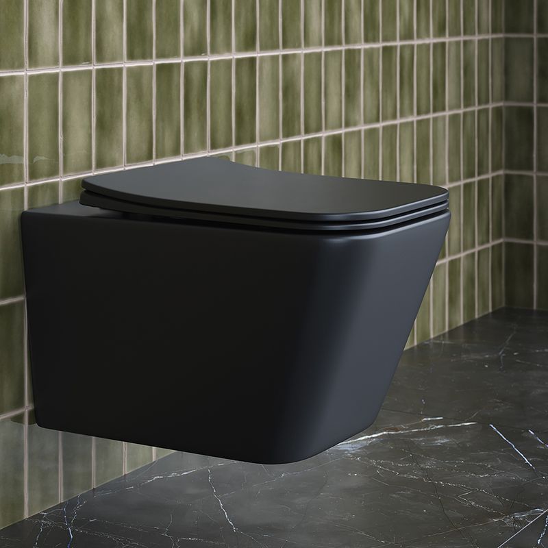 Унитаз подвесной Ceramica Nova Metric CN3007MB 51х34.5 с сиденьем и креплением (черный мат)
