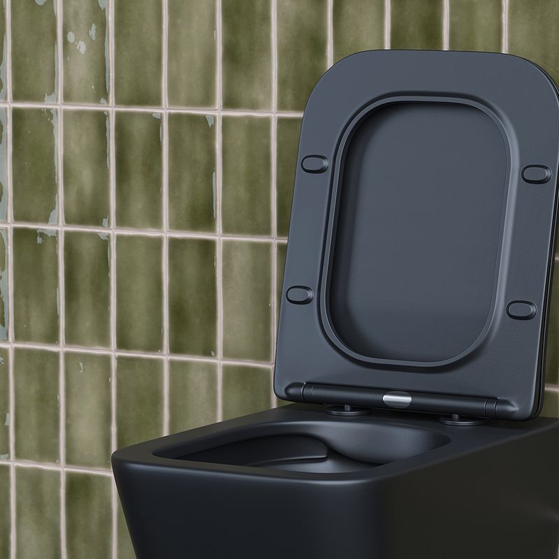 Унитаз подвесной Ceramica Nova Metric CN3007MB 51х34.5 с сиденьем и креплением (черный мат)