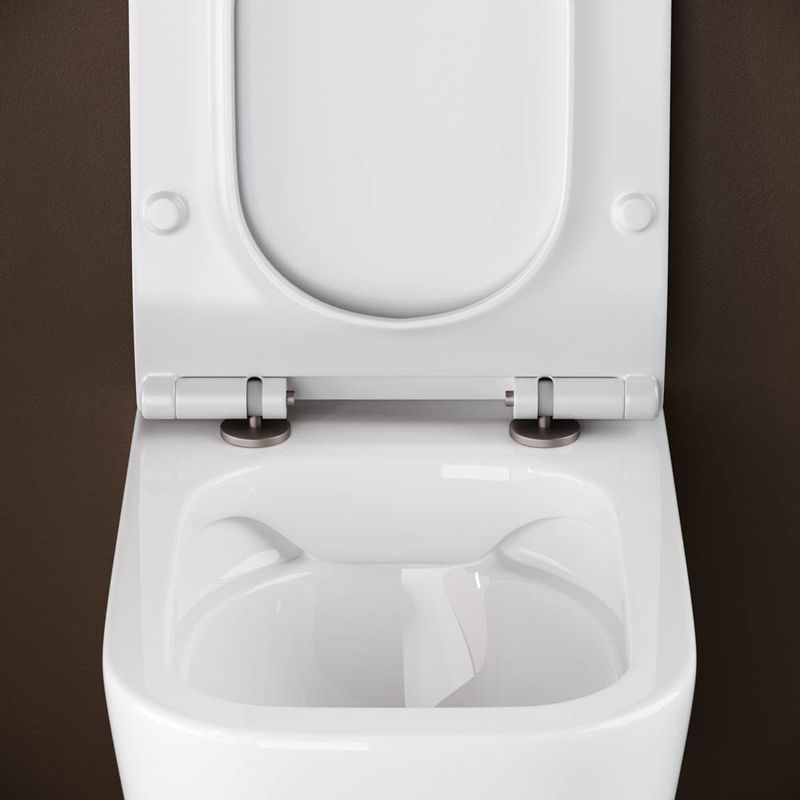 Унитаз подвесной Ceramica Nova New day CN3005 51х35 с креплением и сиденьем (белый) 