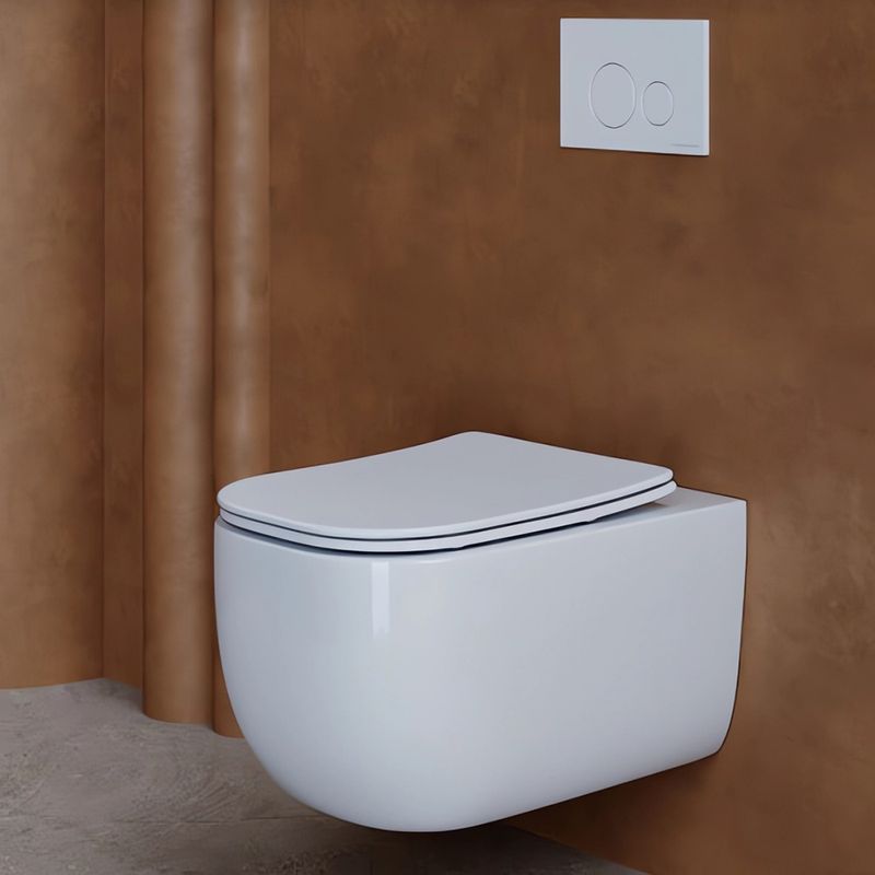 Унитаз подвесной Ceramica Nova Noel CN3013 52.5х36 с сиденьем и креплением (белый)