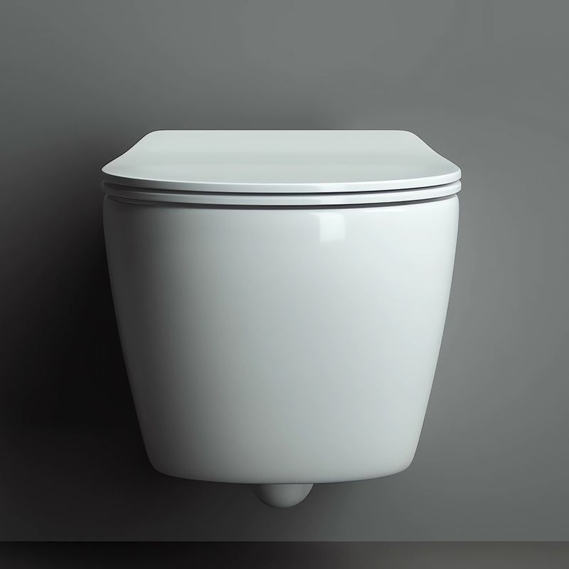 Унитаз подвесной Ceramica Nova Pearl CN8001 53х38  с сиденьем и креплением (белый)