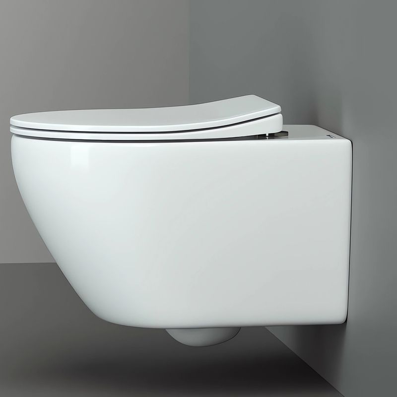 Унитаз подвесной Ceramica Nova Pearl CN8001 53х38  с сиденьем и креплением (белый)