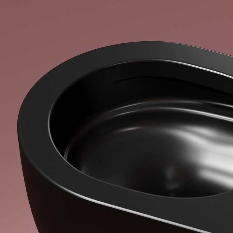 Унитаз подвесной Ceramicanova Modena CN6063MB 49x35.5 (черный матовый) с сиденьем и крышкой