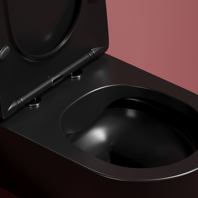 Унитаз подвесной Ceramicanova Modena CN6063MB 49x35.5 (черный матовый) с сиденьем и крышкой