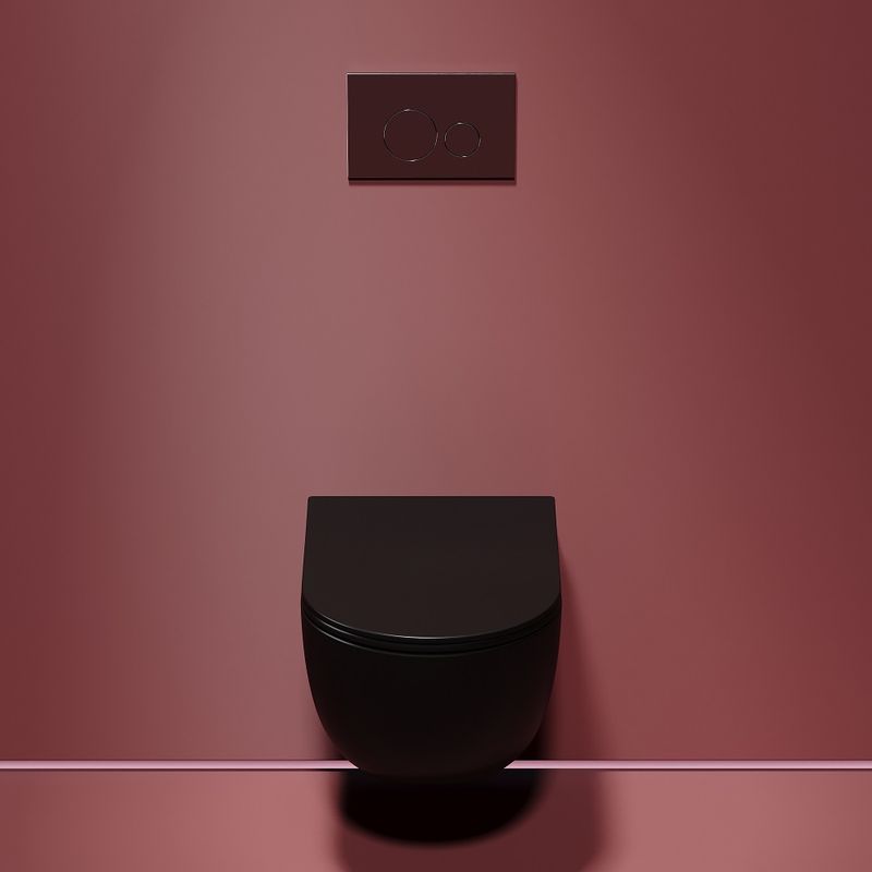 Унитаз подвесной Ceramicanova Modena CN6063MB 49x35.5 (черный матовый) с сиденьем и крышкой