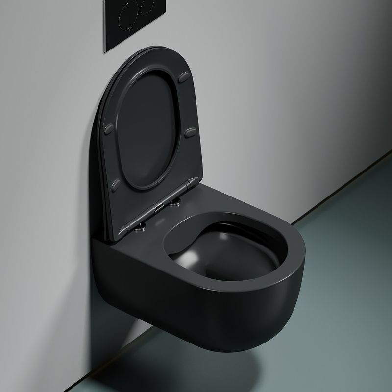 Унитаз подвесной Ceramicanova Modena CN6063MDH 49x35.5 (темный антрацит матовый) с сиденьем и крышкой