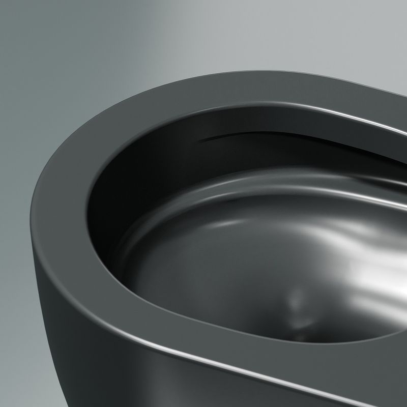 Унитаз подвесной Ceramicanova Modena CN6063MDH 49x35.5 (темный антрацит матовый) с сиденьем и крышкой